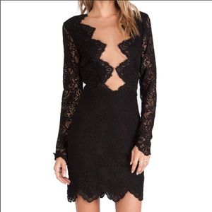 🔥For Love and Lemons Noir Lace Mini Dress